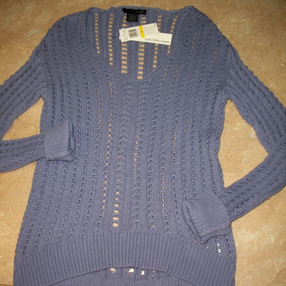 Calvin Klein Jeans Lavender High Low Sweater